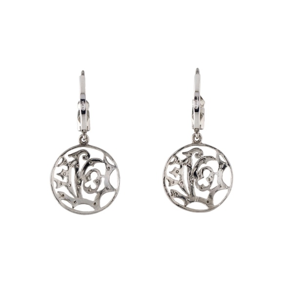 SOLD- CATHY WATERMAN Retired Platinum & Diamond Love Earrings NEW - Picture 4 of 4